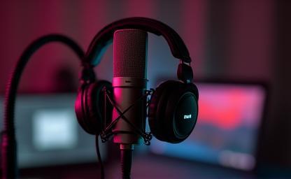 Podcast recording setup visual
