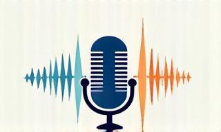 Microphone graphic representing daily broadcast program